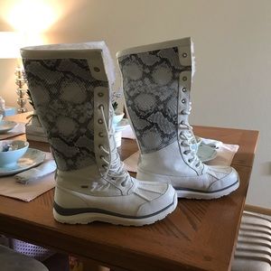 UGG Adirondack Tall III Snake White Boots